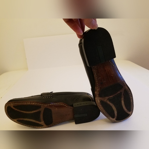 H.S. Trask Men\'s Slip on Penny Loafers Black Size 9.5 W Made in Brazil